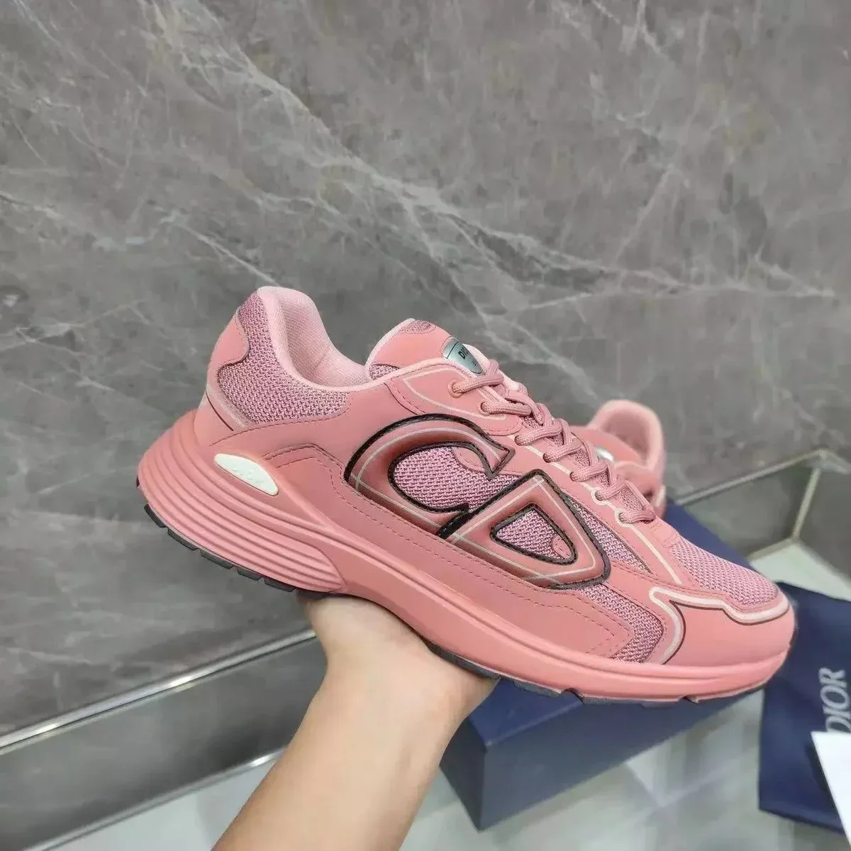 Dior CD Logo Pink Sneakers