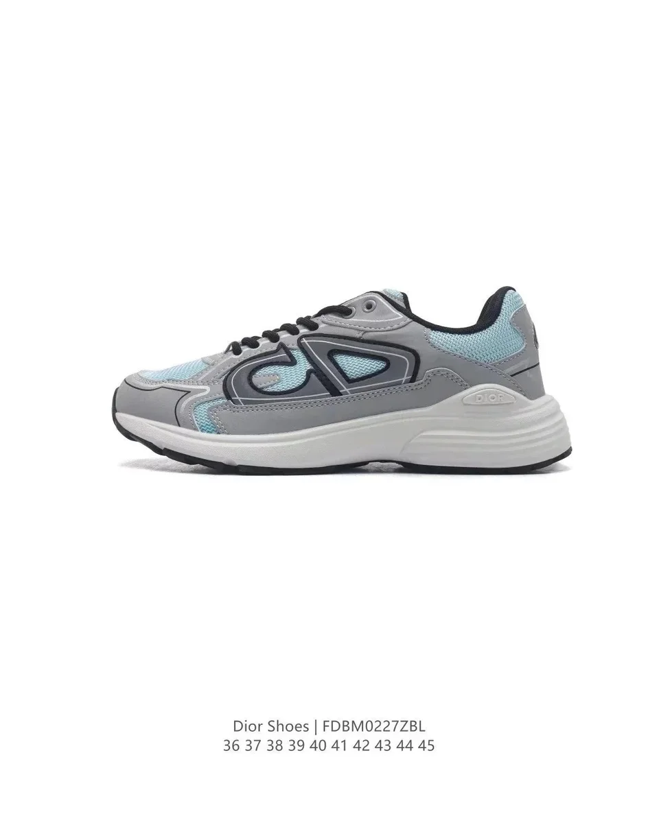 Dior Air Force 1 Grey & Light Blue Sneakers