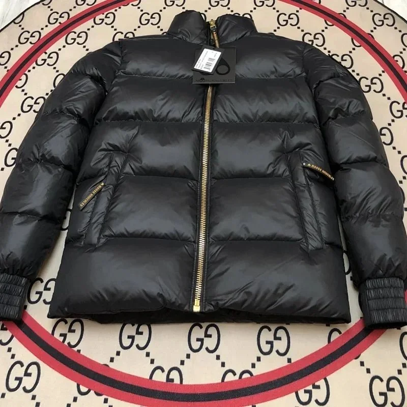 Black Gold Trim Puffer Jacket