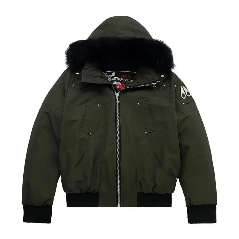 Moose Knuckles Arctic Program Olive Green Bomber Jacket