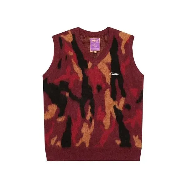 Camouflage Knit Vest Unisex