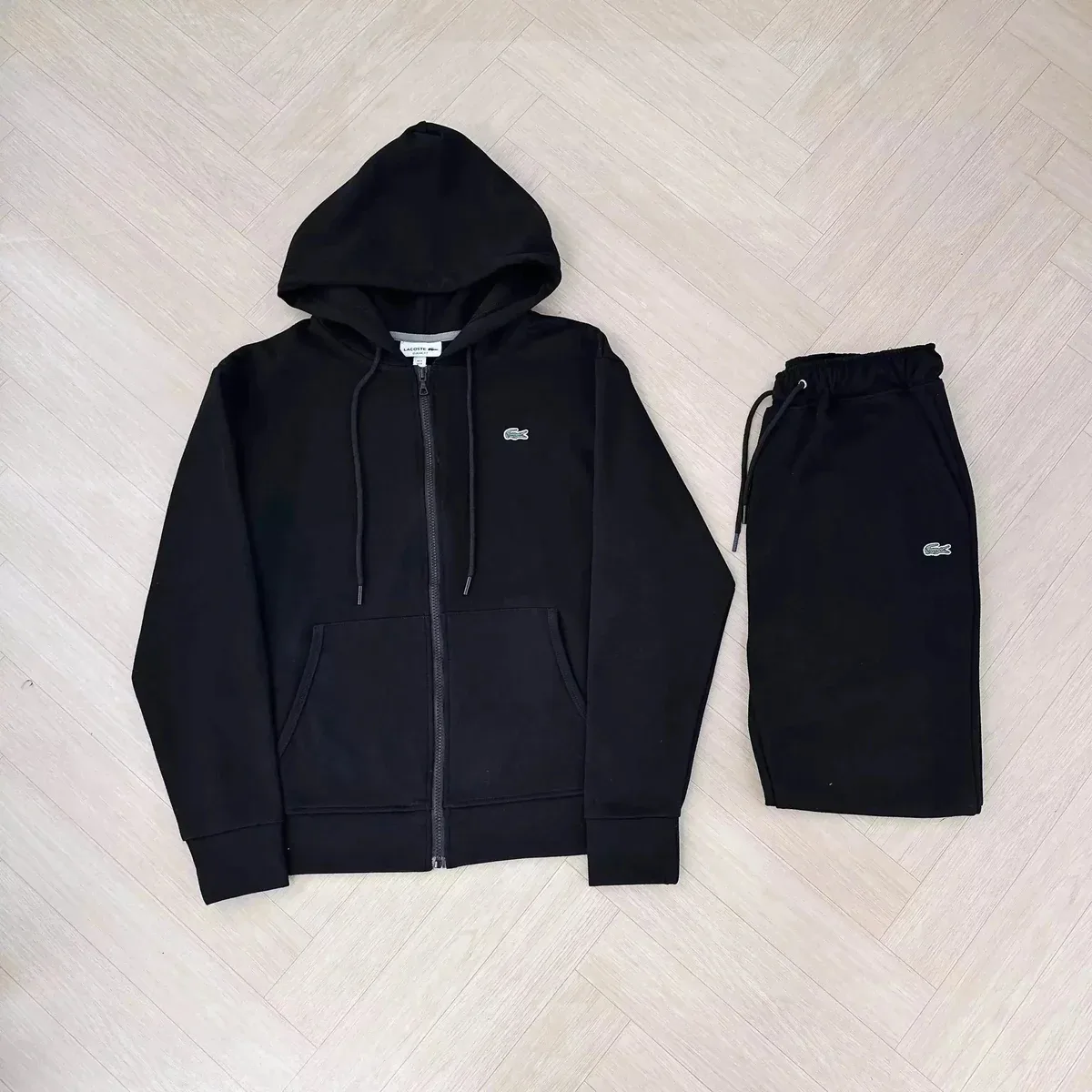 Lacoste Black Crocodile Tracksuit Set