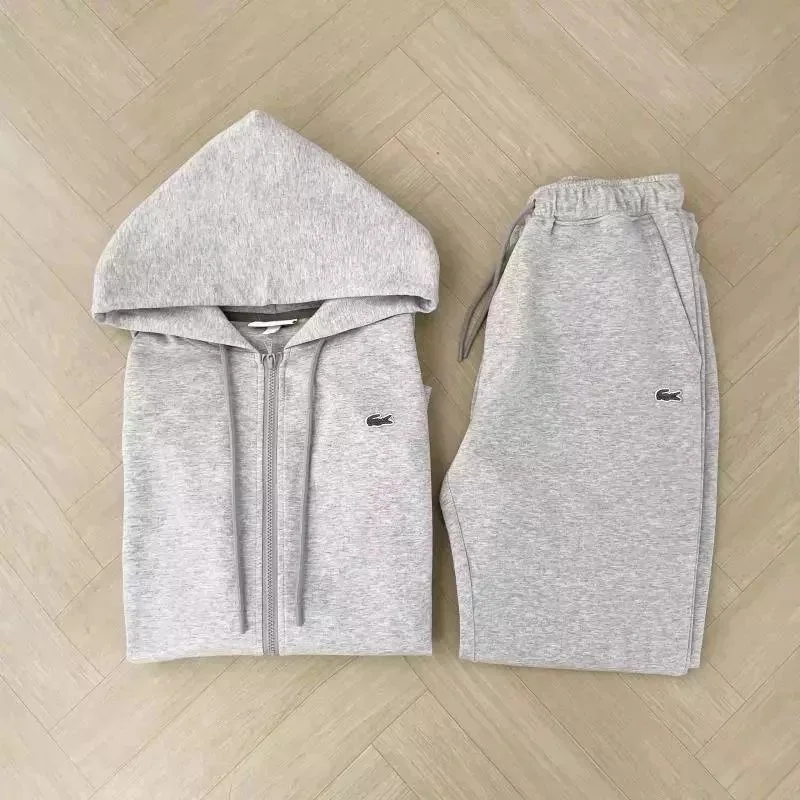 Lacoste Grey Crocodile Tracksuit Set