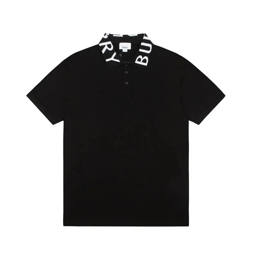 Burberry Black Logo Collar Polo Shirt