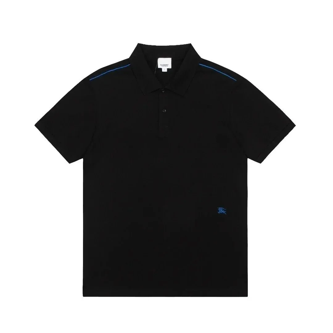 Burberry Black with Blue Accents Polo Shirt