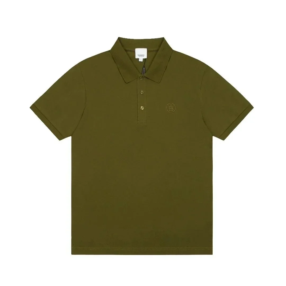 Burberry Olive Monogram Polo Shirt