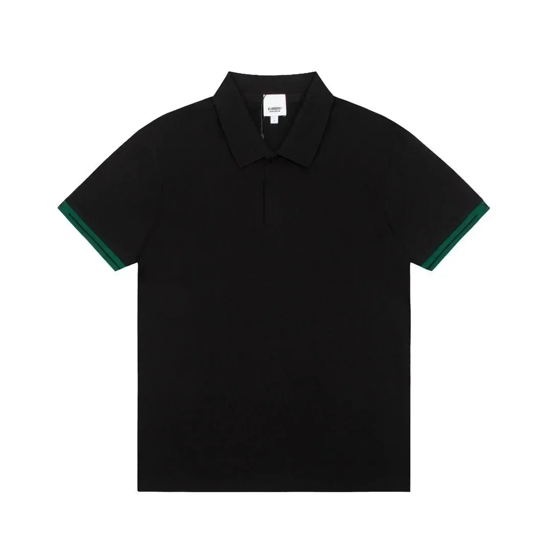 Burberry Black with Green Trim Polo Shirt