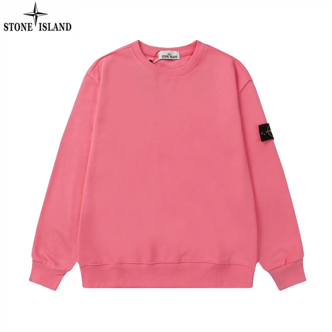 Stone Island Pink Solid Crewneck Sweatshirt