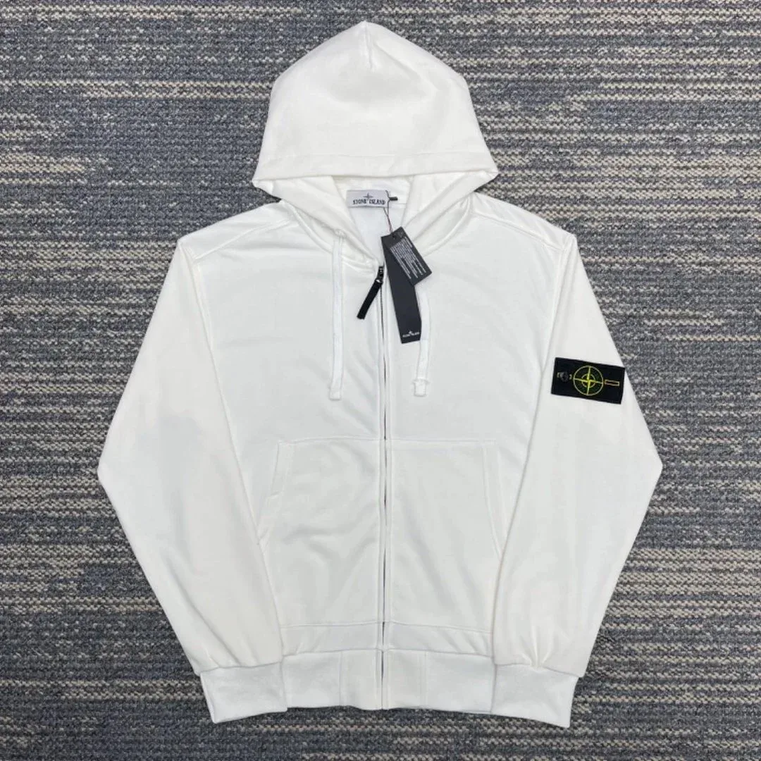 Stone Island 68-15 White Hoodie