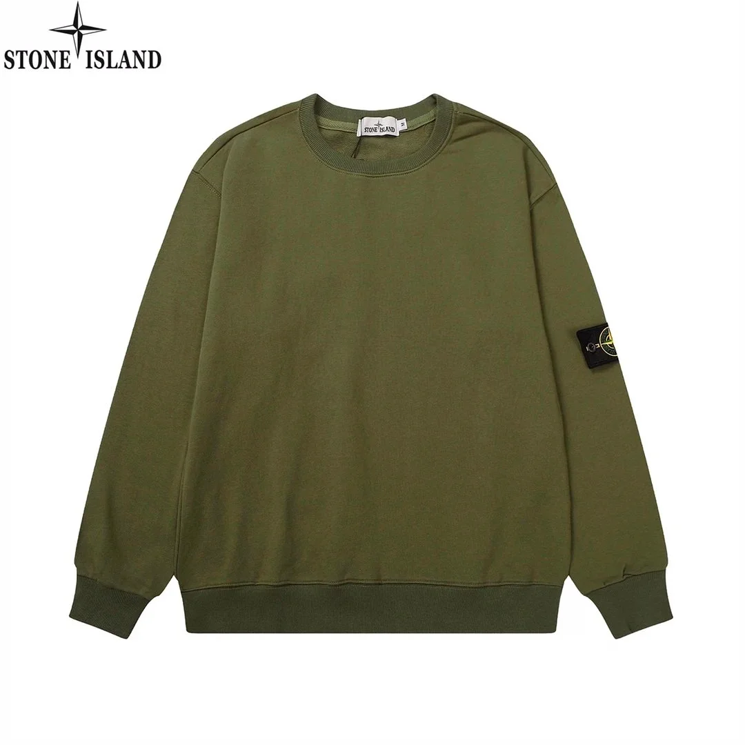 Stone Island Olive Green Crewneck Sweatshirt
