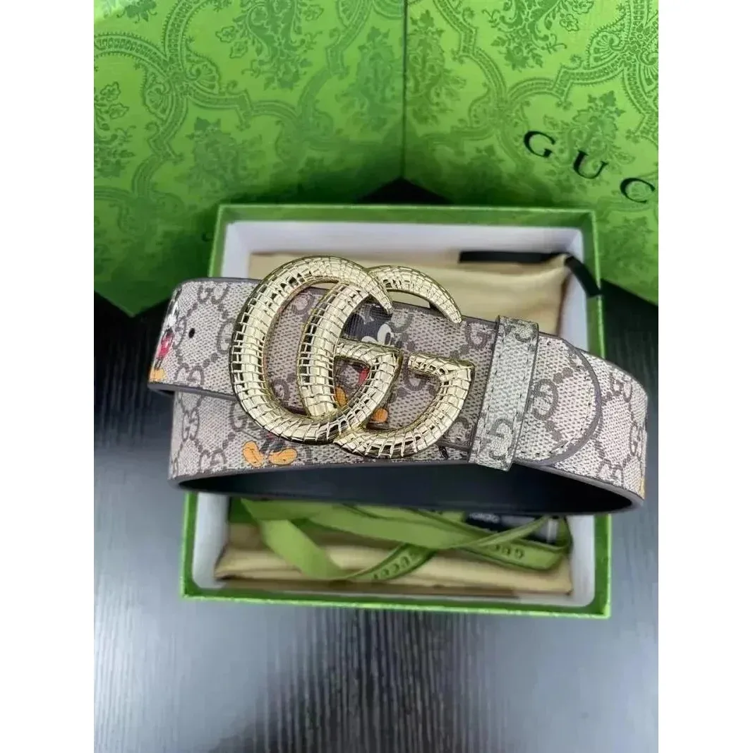 Gucci GG Supreme Belt with Mickey Print