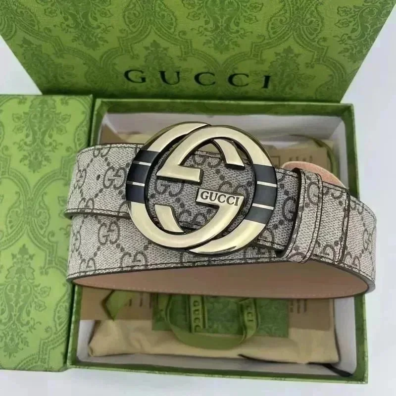 Gucci GG Supreme Belt Black/White Leather Belt