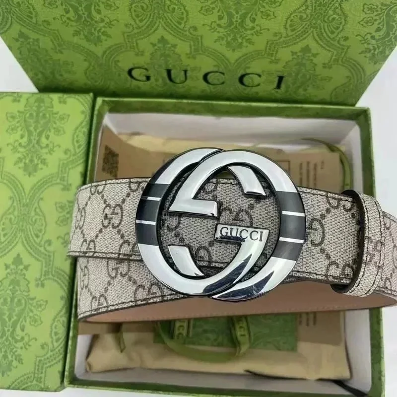 Gucci GG Supreme Belt Black/White Canvas