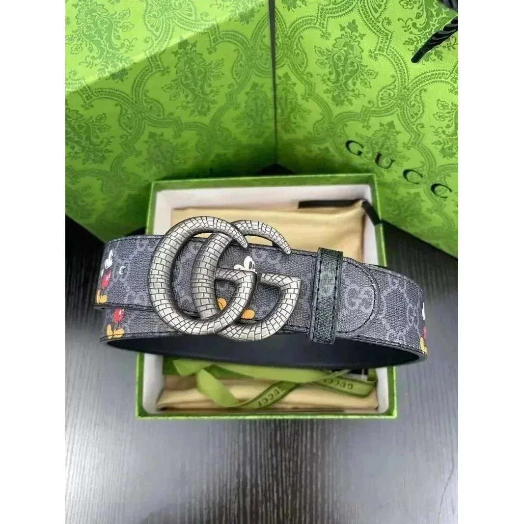 Gucci GG Marmont Mickey Mouse Belt Black