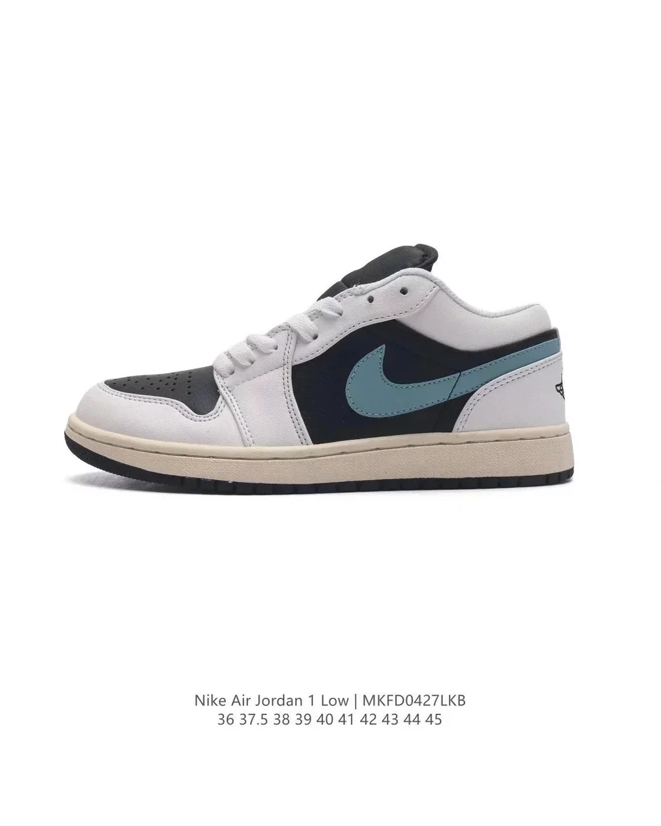 Nike Air Jordan 1 Low Sail/Black/Turquoise Sneakers