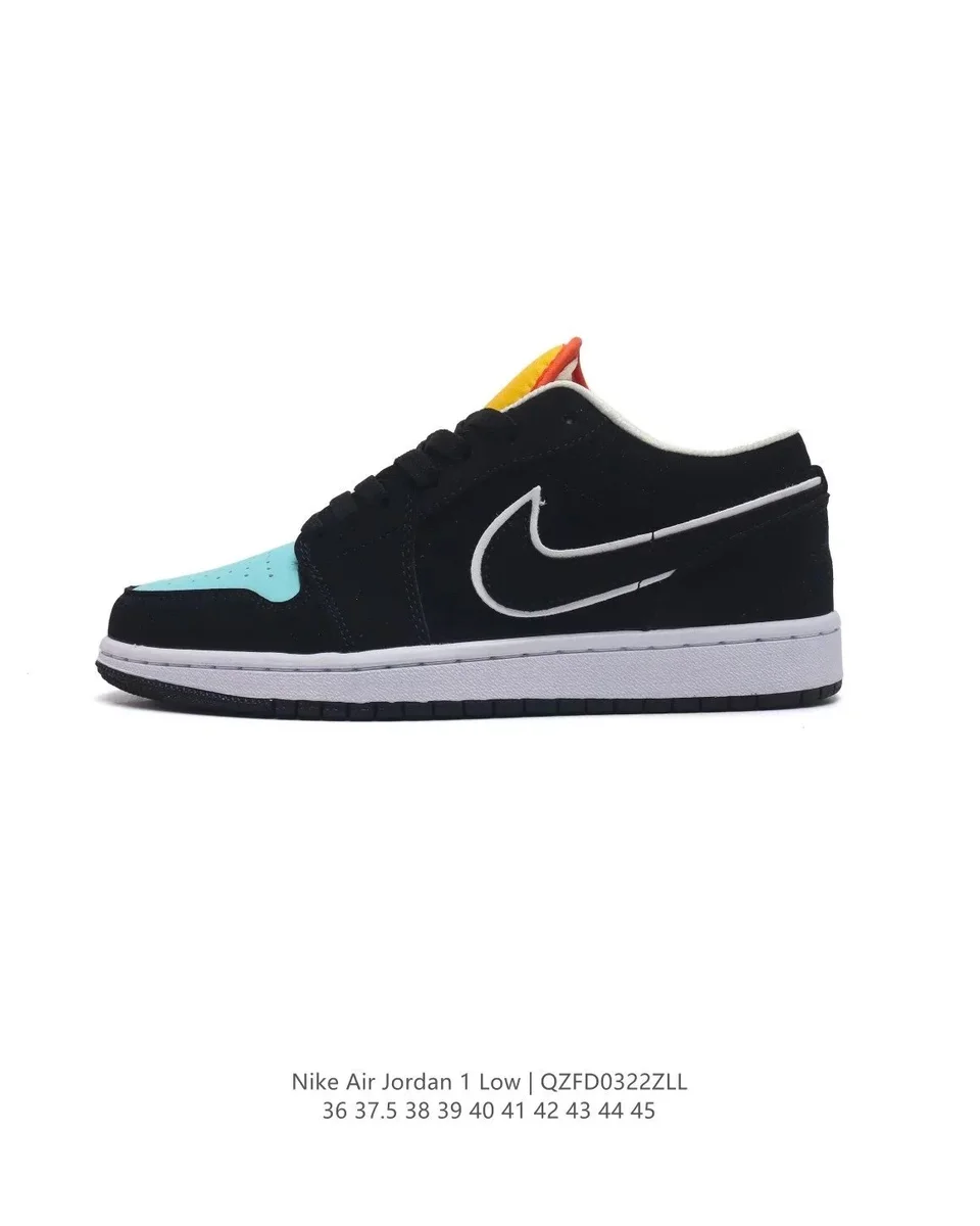Nike Air Jordan 1 Low Black/Blue Sail Sneakers
