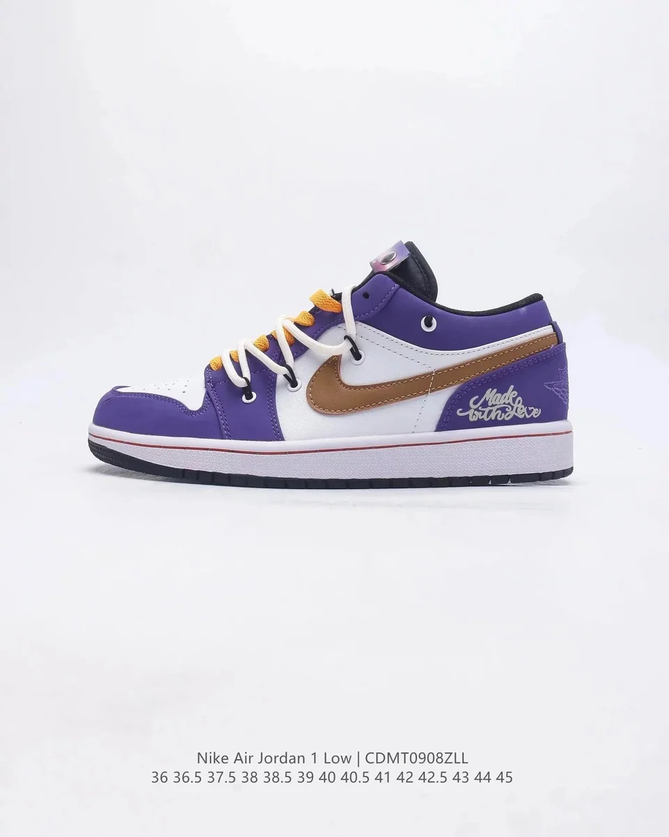 Nike Air Jordan 1 Low Purple/White Brown Sneakers