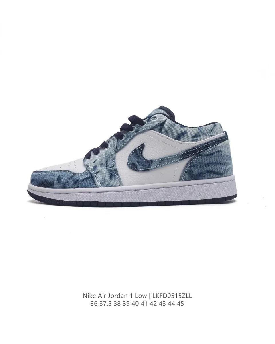 Nike Air Jordan 1 Low Denim Tie-Dye Sneakers