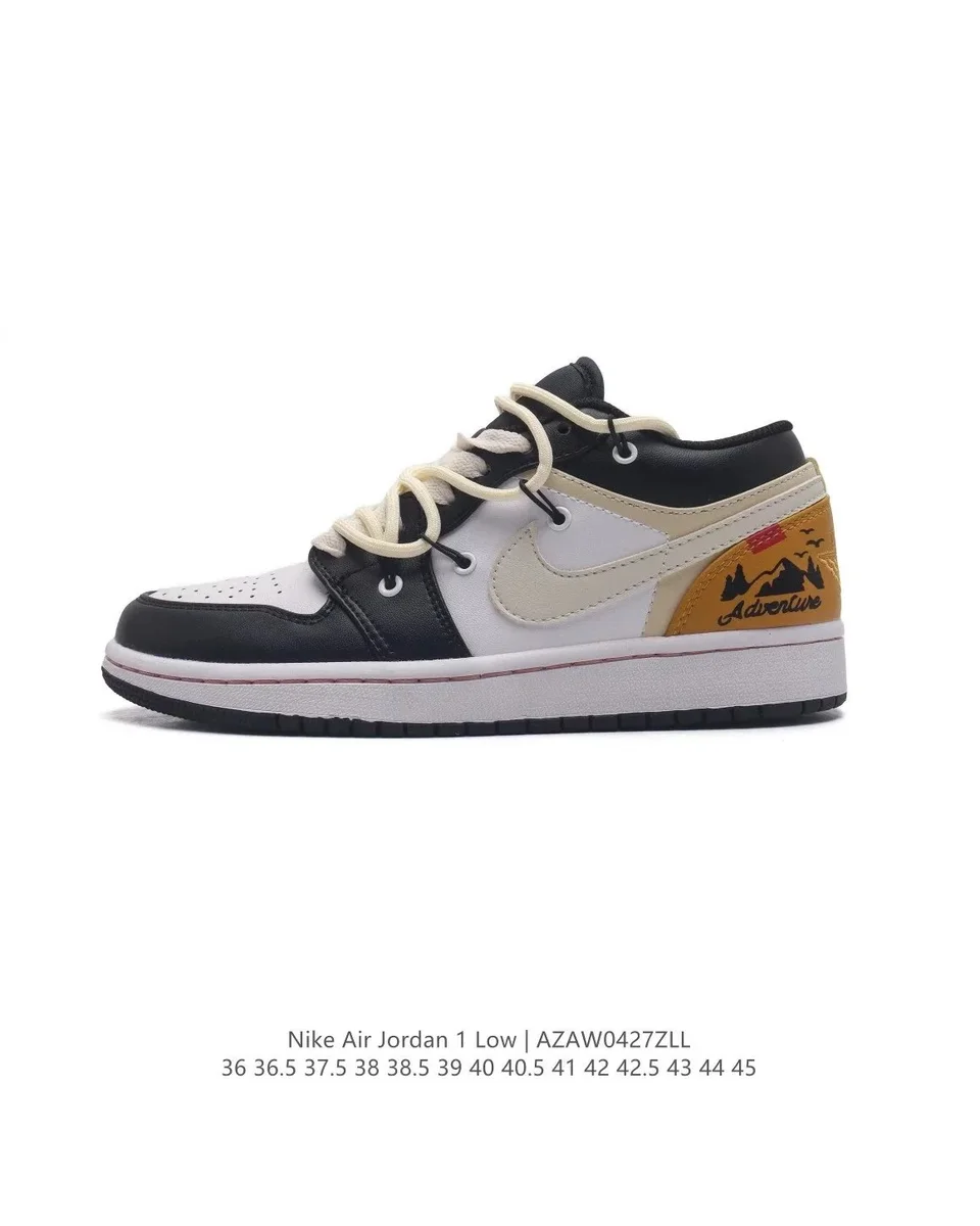 Nike Air Jordan 1 Low Adventure Black/White/Gold Sneakers