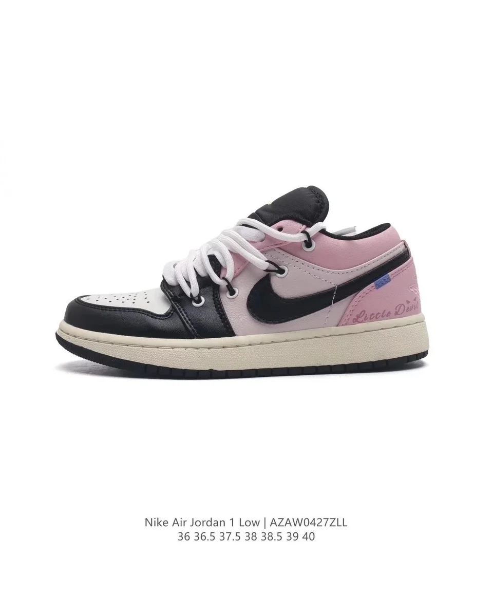 Nike Air Jordan 1 Low 'Little Devil' Pink & Black Sneakers