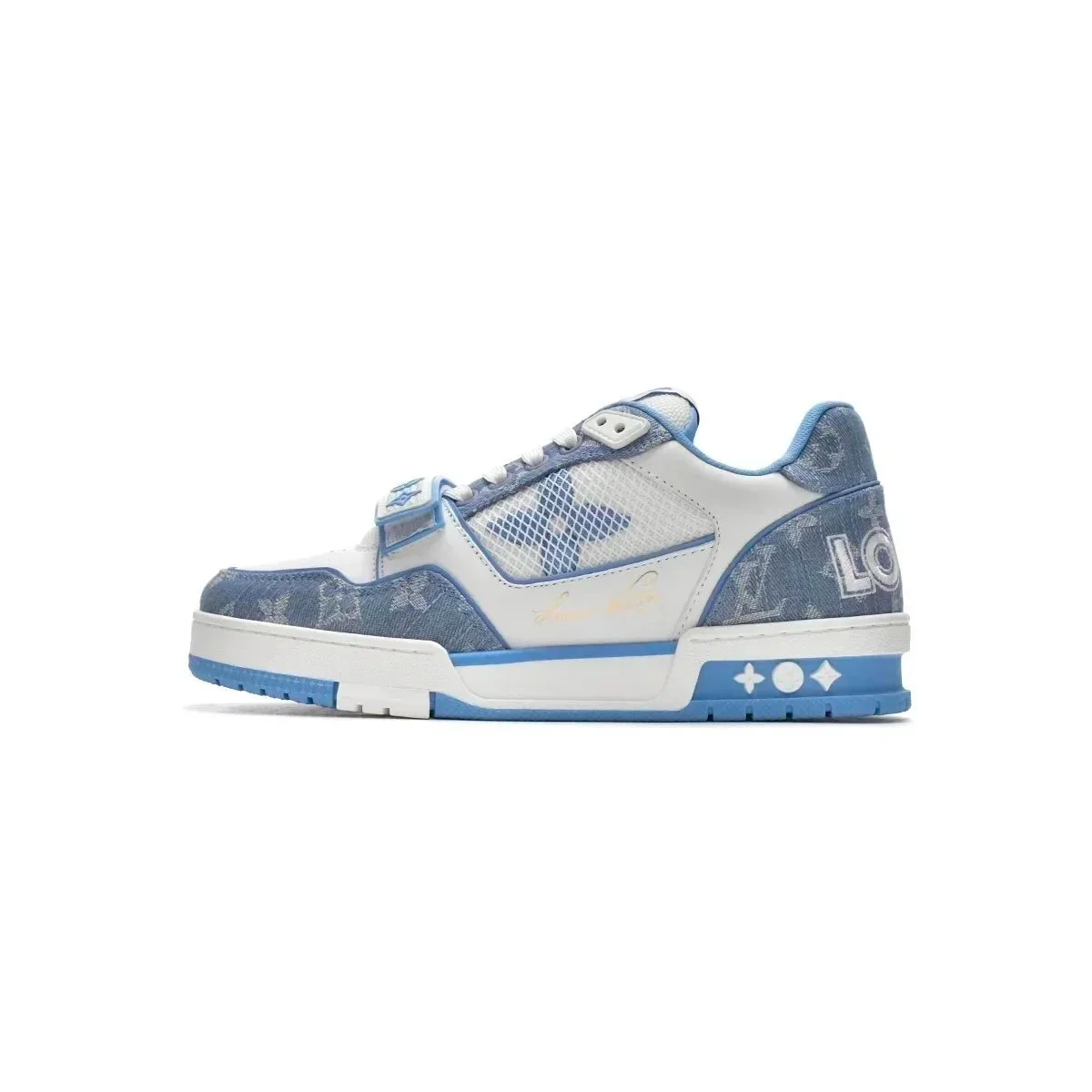 Louis Vuitton LV Trainer Blue Denim Sneakers