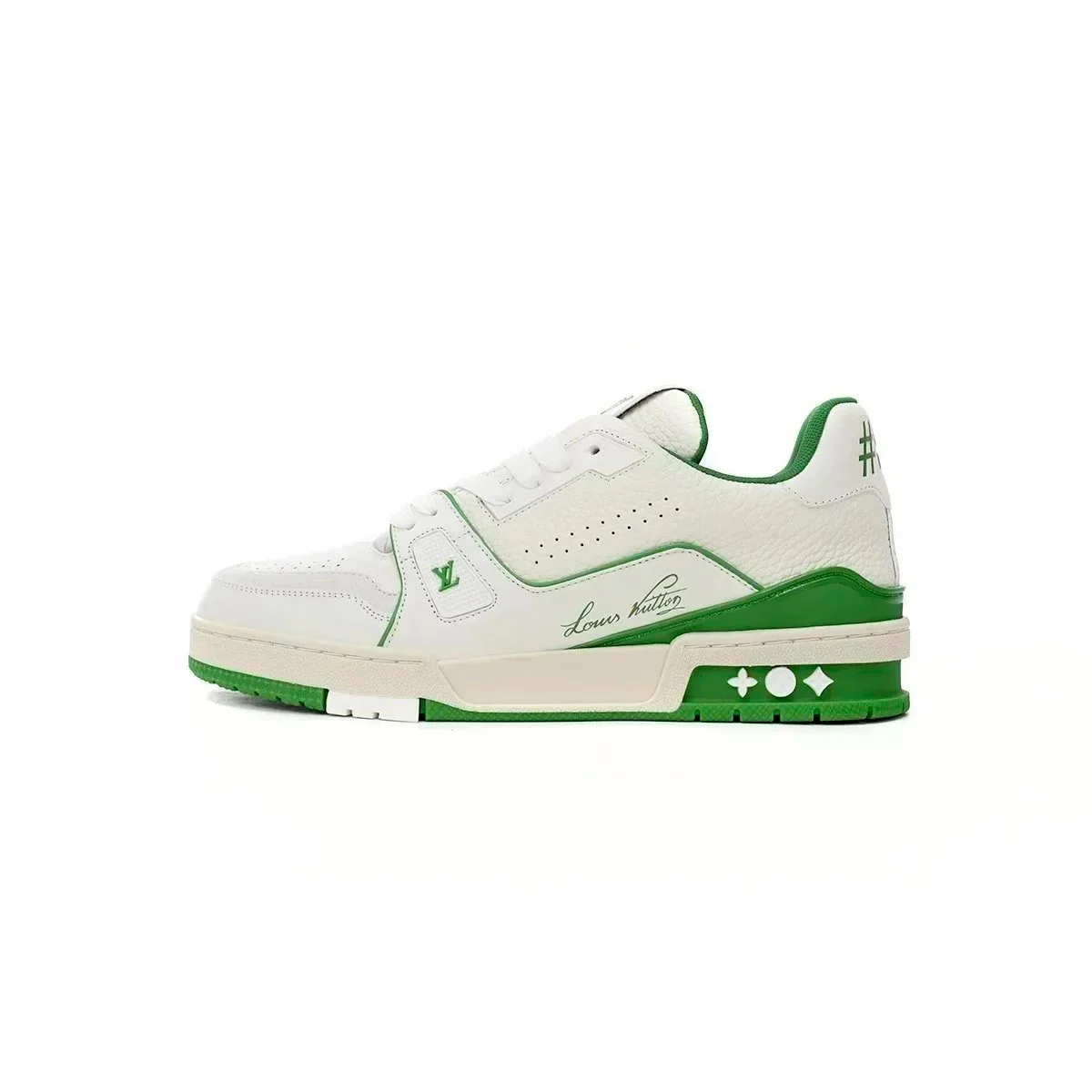 Louis Vuitton LV Trainer White/Green Sneakers