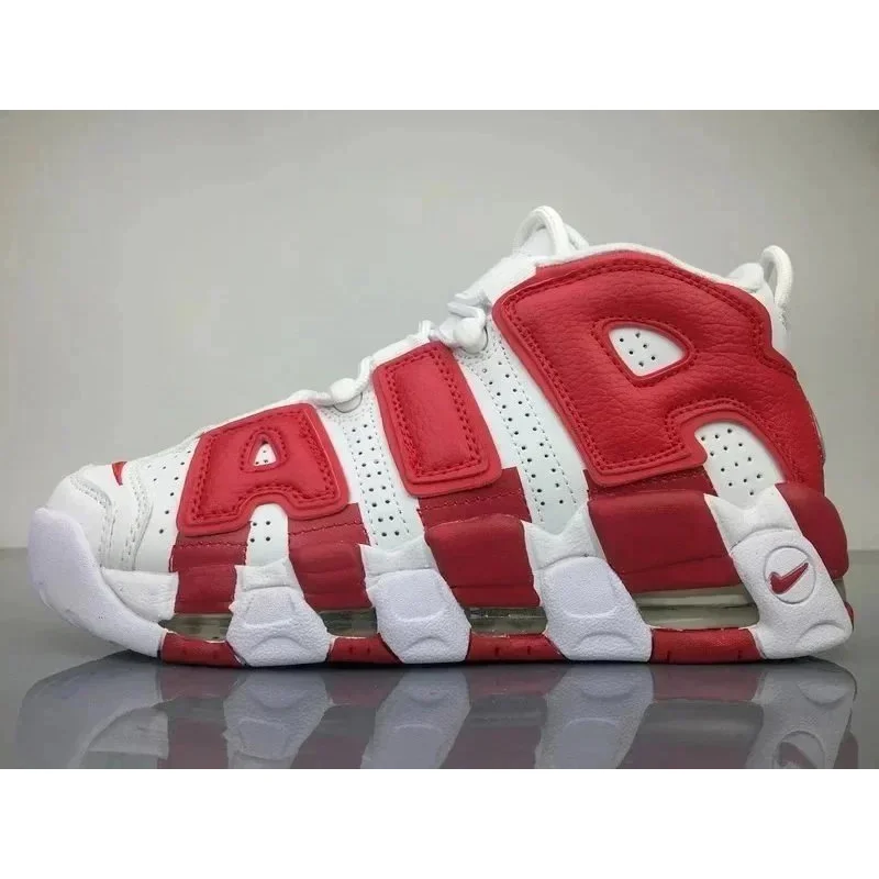 Nike Air More Uptempo Triple White/University Red Sneakers