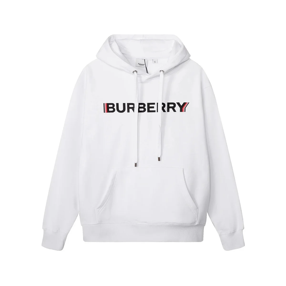 Burberry White Logo Hoodie Sweatshirt