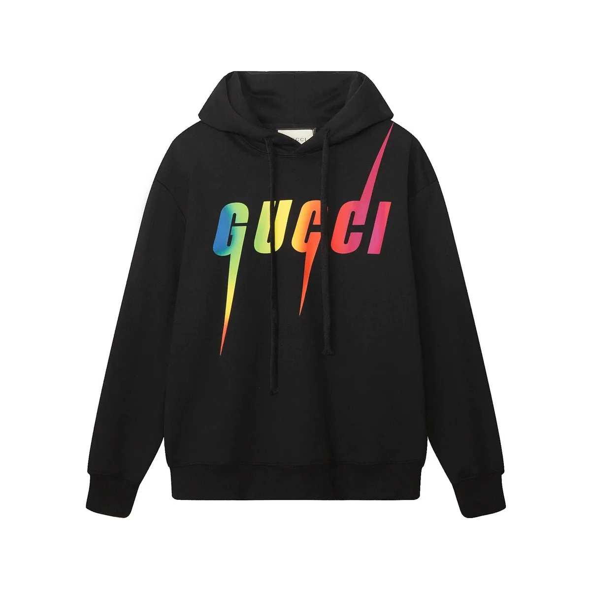 Gucci Rainbow Lightning Hoodie Black