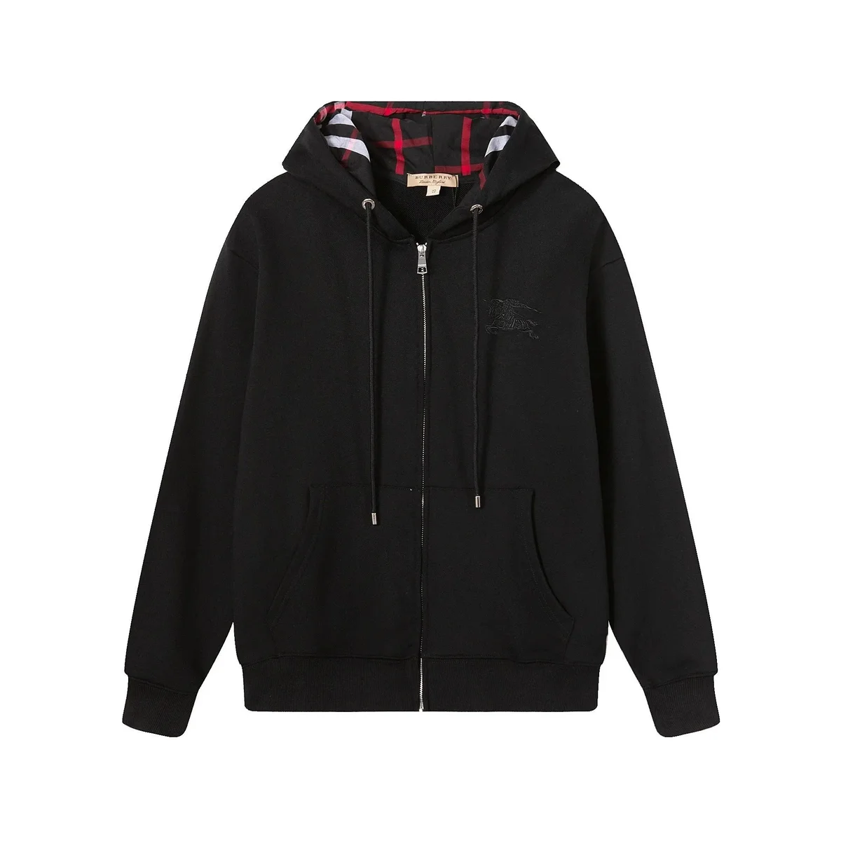 Burberry TB Monogram Black Zip-Up Hoodie