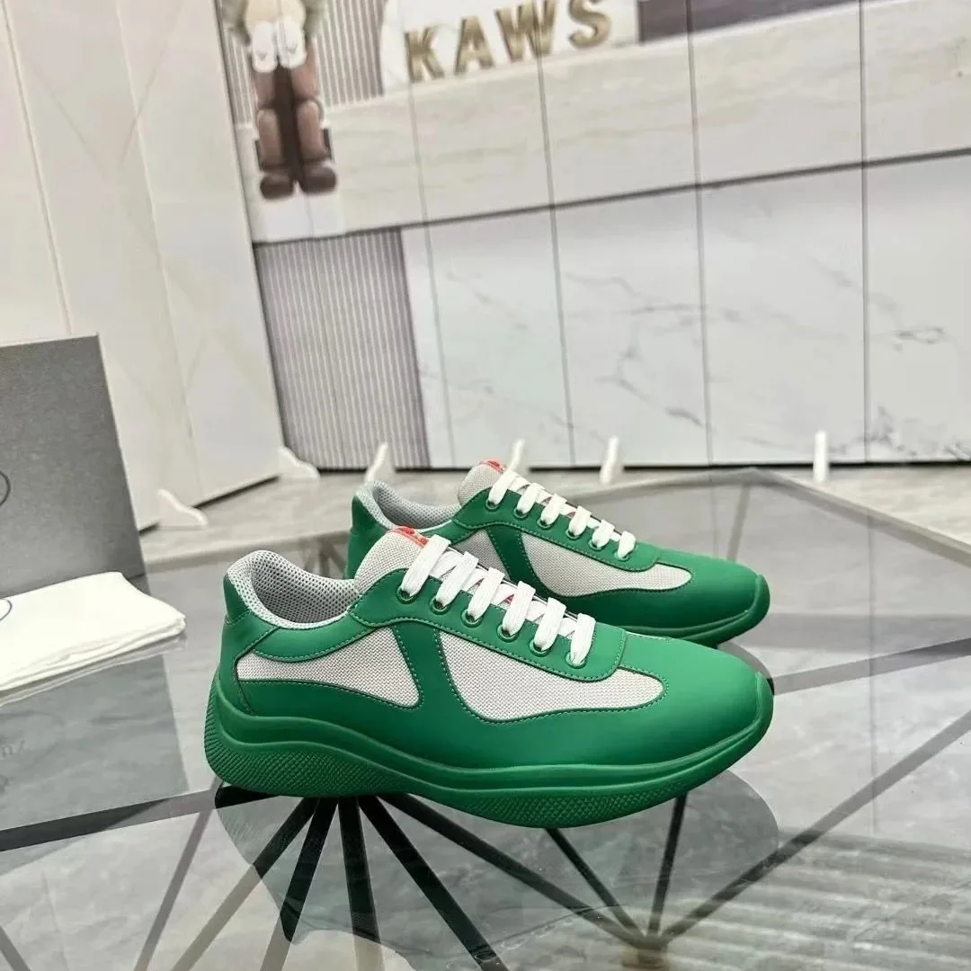 Prada Runners Green & White Sneakers