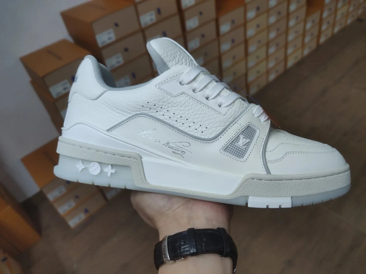 Louis Vuitton LV Trainer White Leather Sneakers