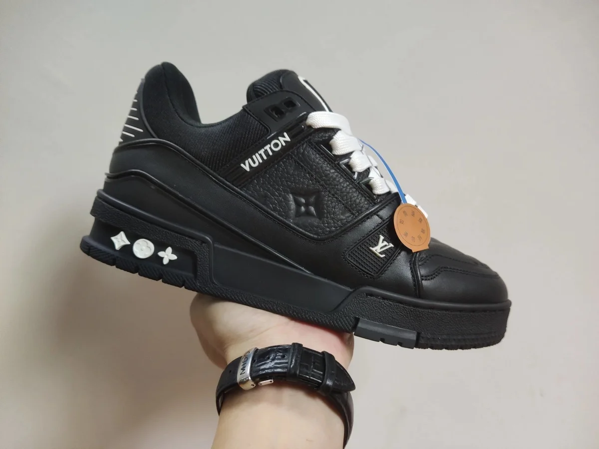 Louis Vuitton LV Trainer Black Leather Sneakers