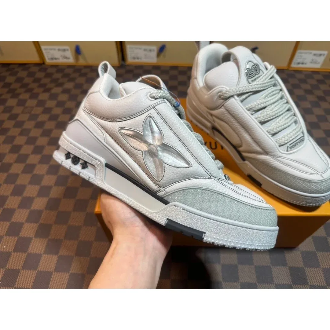 Louis Vuitton LV Trainer White/Silver Sneakers