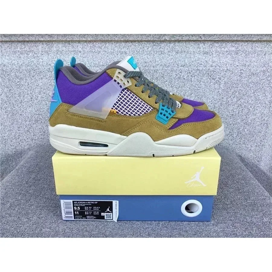 Nike Air Jordan 4 Retro SP Purple Yellow Blue Sneakers