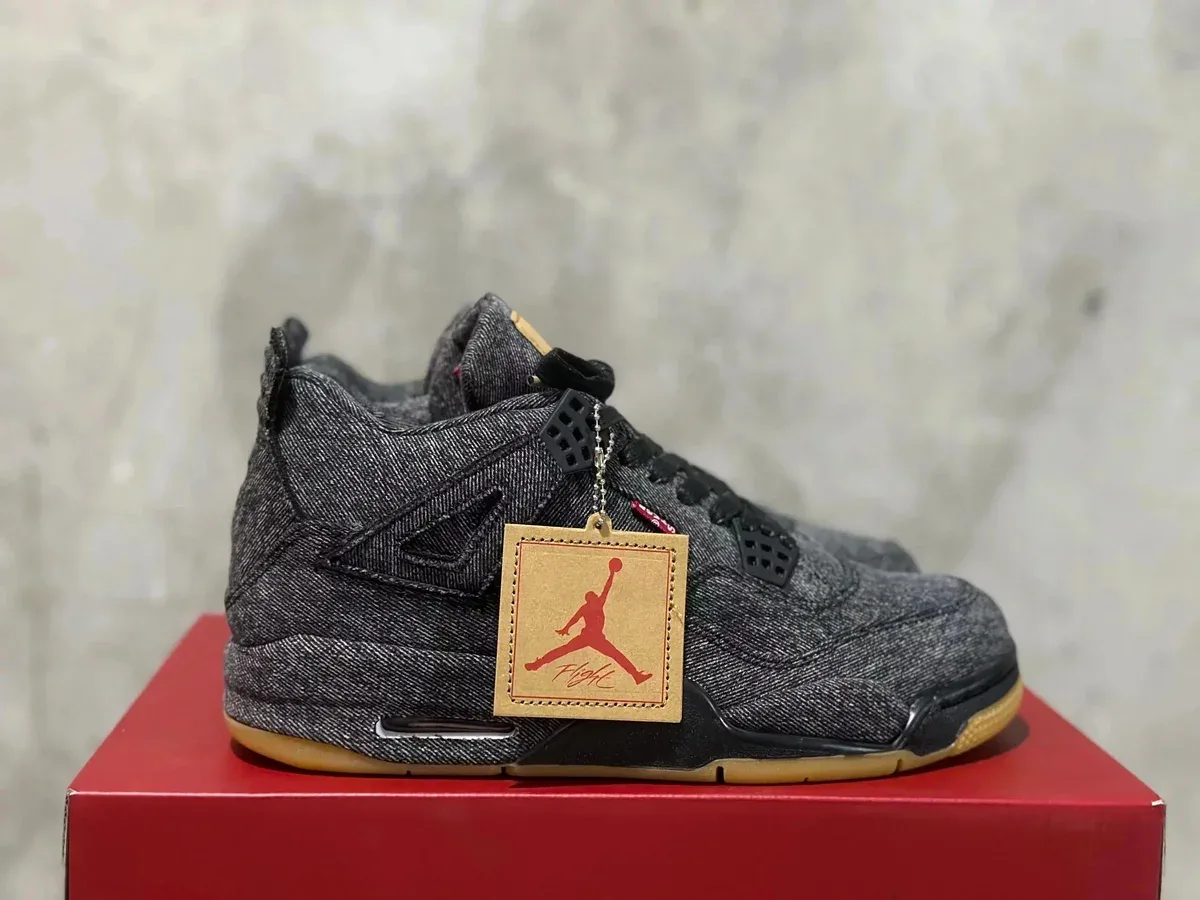 Nike Air Jordan 4 Denim Black Gum Sneakers