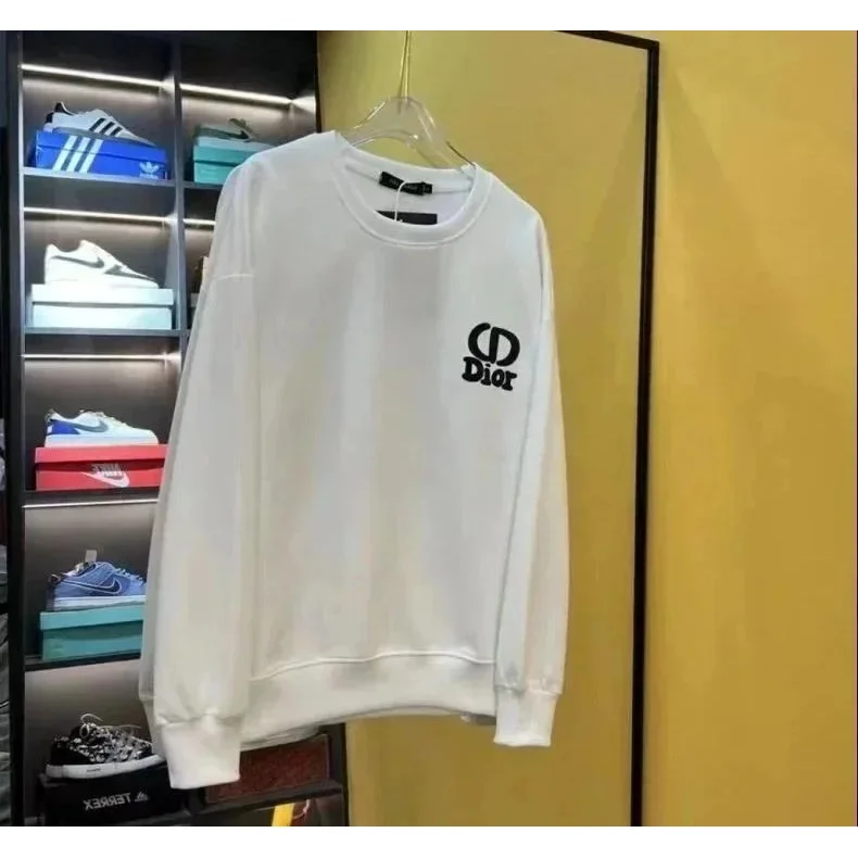 Dior Classic Logo White Crewneck Sweatshirt