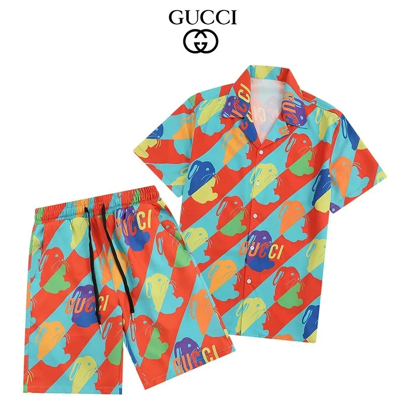 Gucci Colorful Rabbit Print Shorts Set