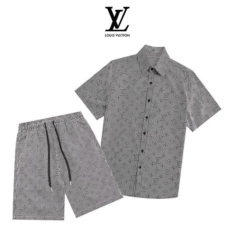 Louis Vuitton Monogram Print Shirt & Shorts Set