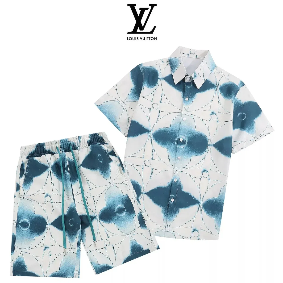 Louis Vuitton Blue Floral Co-ord Set