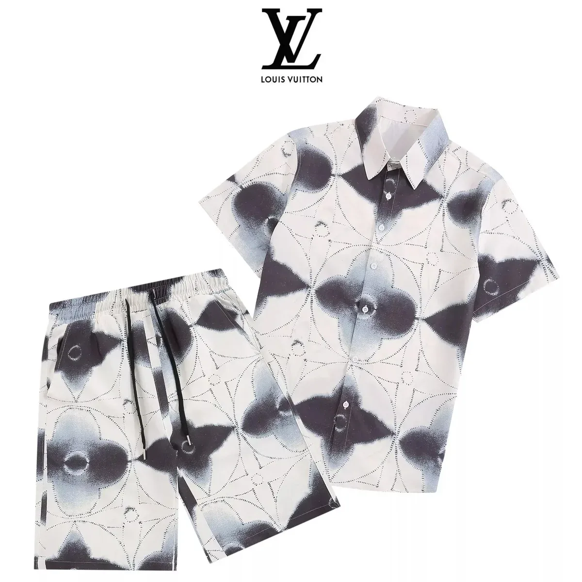 Louis Vuitton Monogram Print Shirt & Shorts Set