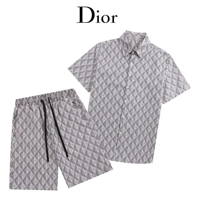 Dior Geometric Print Co-ord Set Grey
