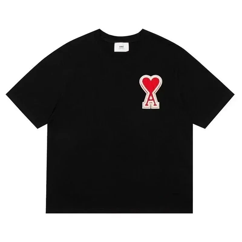 Ami Black AM Heart A T-Shirt