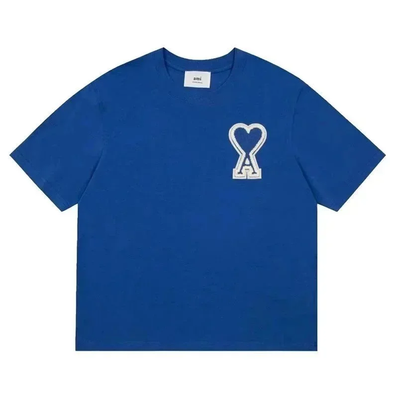 Ami Blue AM Heart T-Shirt