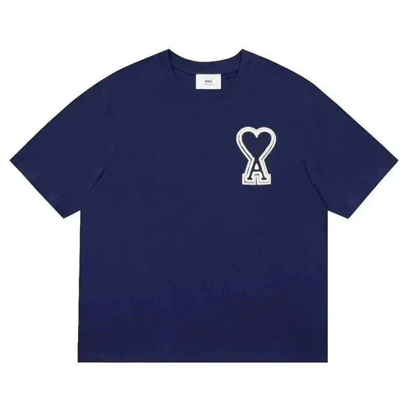 Ami Paris Ami de Coeur Navy T-Shirt