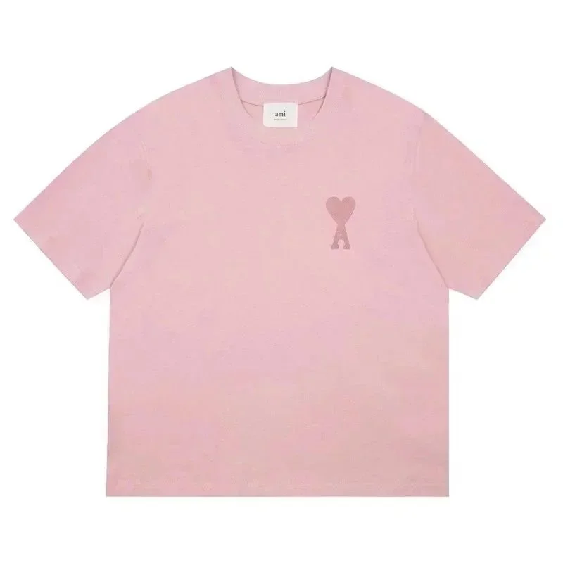 Ami Paris Ami de Coeur Pink T-Shirt