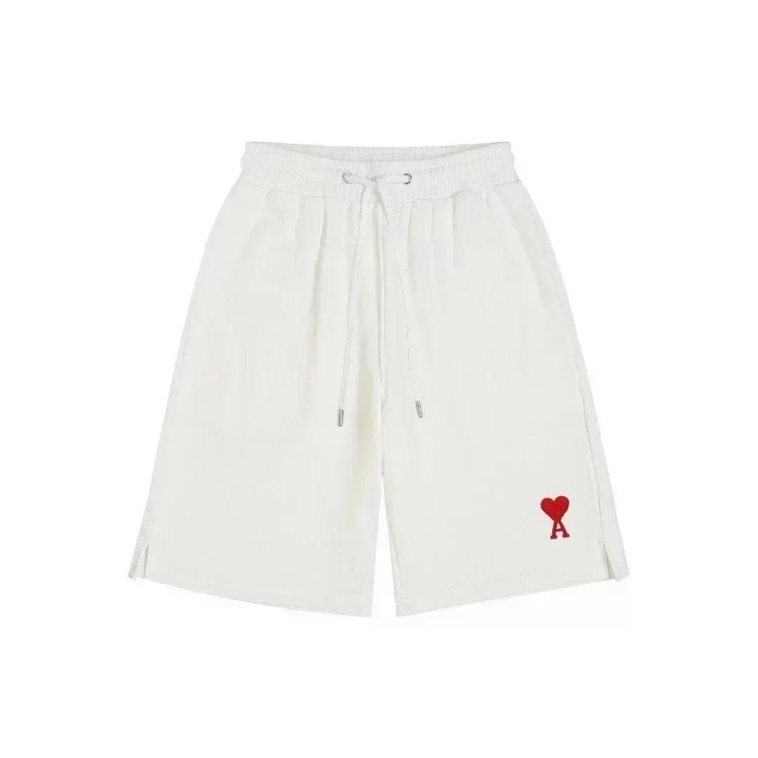 Ami Paris White AM Heart Shorts