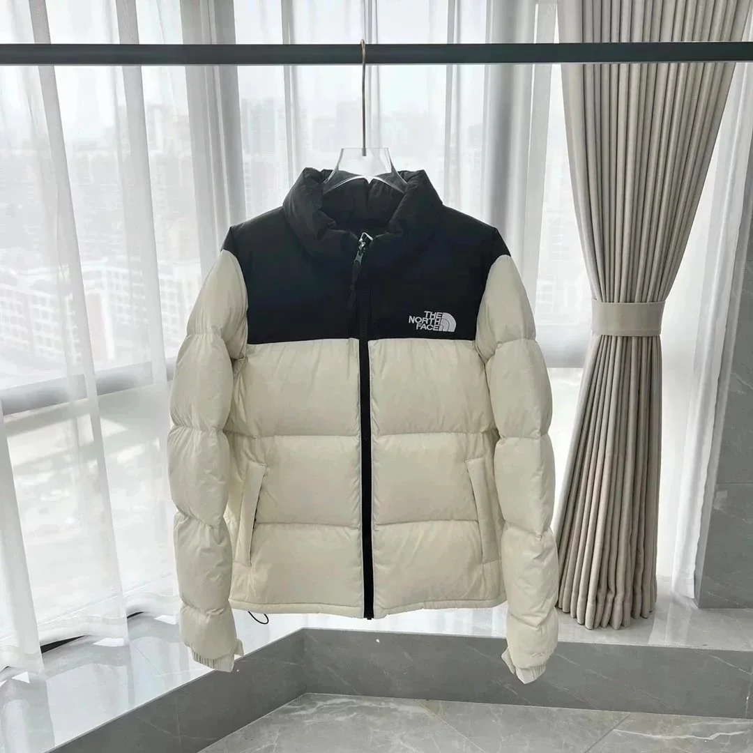 The North Face Nuptse Black & Cream Parka
