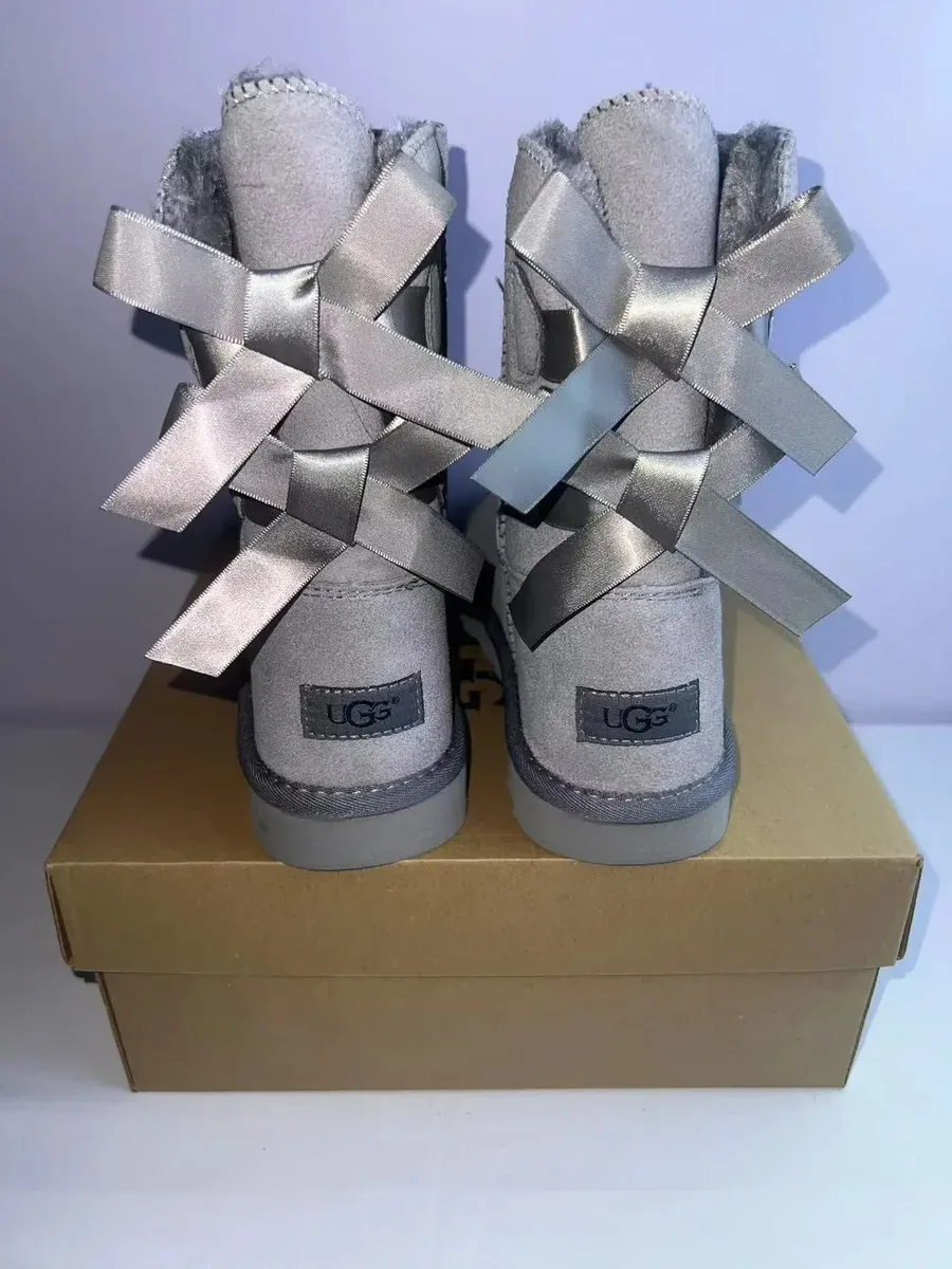 UGG Classic Short Silver Bow Boots