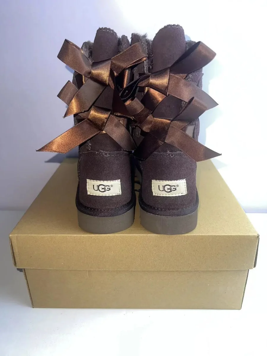 UGG Classic Short Chocolate Bow Boots